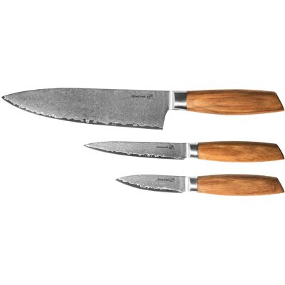 G21 Gourmet Damascus Small box 3 Stück Griff Zebrano G21 Gourmet Damascus Small box 3 Stück Griff Zebrano