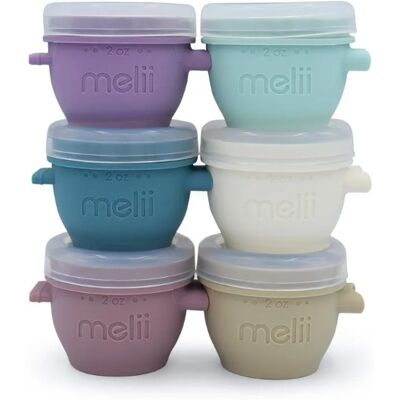 Melii Snap&Go; Lebensmittelbecher 59 ml Luxe Pastel 6 Stück Melii Snap&Go; Lebensmittelbecher 59 ml Luxe Pastel 6 Stück