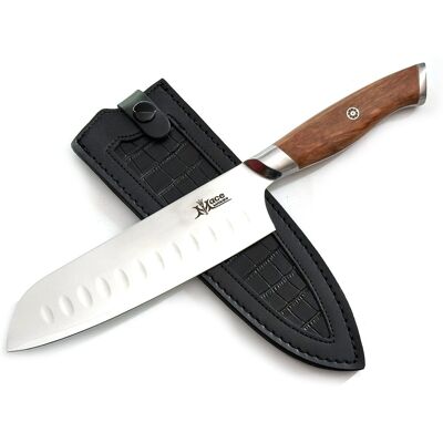 Macemaker Venice SanMai Santoku mit Lederetui Macemaker Venice SanMai Santoku mit Lederetui
