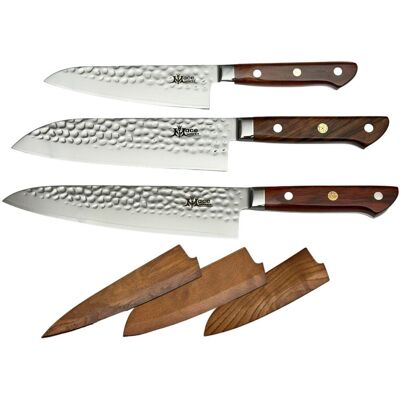 MaceMaker FUJI SanMai Küchenmesser mit Holzetui Set 3 Stück MaceMaker FUJI SanMai Küchenmesser mit Holzetui Set 3 Stück