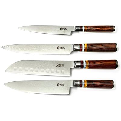 MaceMaker BORBONA SanMai Küchenmesser Set 4 Stück MaceMaker BORBONA SanMai Küchenmesser Set 4 Stück