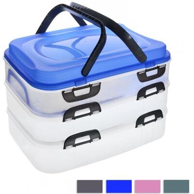 Orion Box UH Picknick 3 Etagen mit Griffen Mix Orion Box UH Picknick 3 Etagen mit Griffen Mix