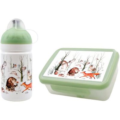 Zdravá lahev GESUNDE FLASCHE Gesunder Snack + Flasche 0,5 l WALDTIERE, Set Zdravá lahev GESUNDE FLASCHE Gesunder Snack + Flasche 0,5 l WALDTIERE, Set