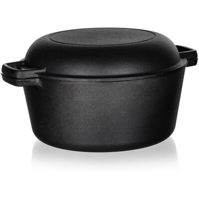 BANQUET Gusseisentopf EXCELLENT 32 × 16 cm mit Deckel, schwarz BANQUET Gusseisentopf EXCELLENT 32 × 16 cm mit Deckel, schwarz