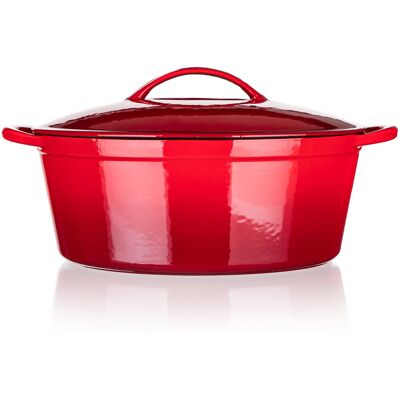BANQUET Gusseisen-Backform EXCELLENT 40,5 × 25 × 19 cm 6,7 l mit Deckel rot BANQUET Gusseisen-Backform EXCELLENT 40,5 × 25 × 19 cm 6,7 l mit Deckel rot