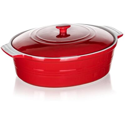BANQUET CULINARIA RedForma ovale Auflaufform mit Deckel 36,5 × 25 × 14,5 cm BANQUET CULINARIA RedForma ovale Auflaufform mit Deckel 36,5 × 25 × 14,5 cm