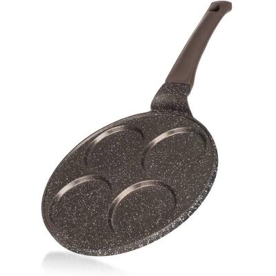 BANQUET GRANITE Dunkelbraun Pfanne für 4 Pfannkuchen 26 cm Antihaftbeschichtung BANQUET GRANITE Dunkelbraun Pfanne für 4 Pfannkuchen 26 cm Antihaftbeschichtung