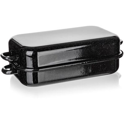 BANQUET CULINARIA Black Bräter 35 cm eckig Emaille 2 Stück BANQUET CULINARIA Black Bräter 35 cm eckig Emaille 2 Stück