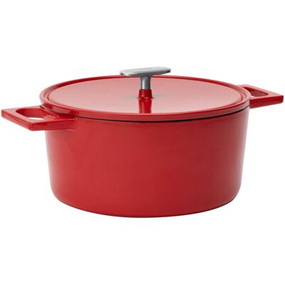 FABINI Emaillierter Gusseisen-Topf Mattia 3.0 Standard, 26 cm (5,5 l), glänzend rot mit Deckel FABINI Emaillierter Gusseisen-Topf Mattia 3.0 Standard, 26 cm (5,5 l), glänzend rot mit Deckel