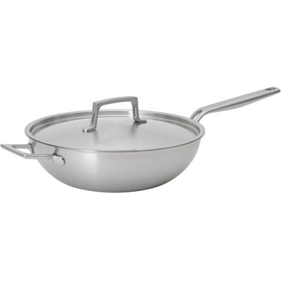 FABINI Edelstahl-Wokpfanne mit Deckel Lucca 4.0 Pro 30 cm FABINI Edelstahl-Wokpfanne mit Deckel Lucca 4.0 Pro 30 cm