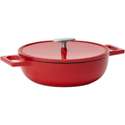 FABINI Servier-Tegame-Pfanne mit Deckel Mattia 3.0 Standard 26 cm, glänzend rot FABINI Servier-Tegame-Pfanne mit Deckel Mattia 3.0 Standard 26 cm, glänzend rot