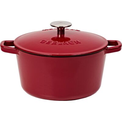 Gerlach Gusseisen Topf mit Deckel NATUR 21 cm 3 l Burgundy Gerlach Gusseisen Topf mit Deckel NATUR 21 cm 3 l Burgundy