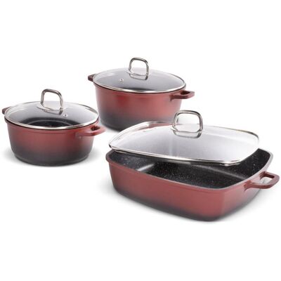 Lamart LT1285 CAST Topfset 6-teilig rot Lamart LT1285 CAST Topfset 6-teilig rot