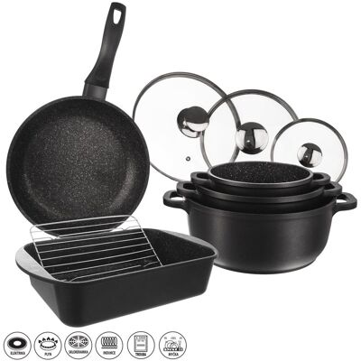 Orion GRANDE Granit Antihaft-Kochgeschirr-Set Orion GRANDE Granit Antihaft-Kochgeschirr-Set