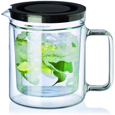 Simax - Glasteekanne mit Doppelwand und Edelstahlfilter - 1,1L Simax - Glasteekanne mit Doppelwand und Edelstahlfilter - 1,1L