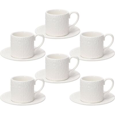 Tognana Set Kaffeetassen mit Untertassen 70 ml 6 Stück COPENAGHEN Tognana Set Kaffeetassen mit Untertassen 70 ml 6 Stück COPENAGHEN