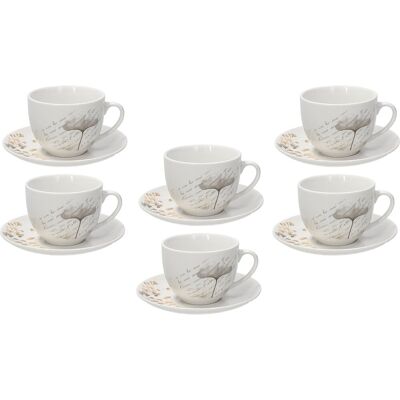 Tognana Teetassen und Untertassen Set 260 ml 6 Stück MADISON POESIA Tognana Teetassen und Untertassen Set 260 ml 6 Stück MADISON POESIA