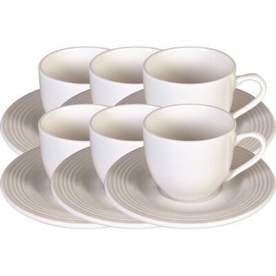Tognana Set Kaffeetassen mit Untertassen 6 Stück 100ml CIRCLES Tognana Set Kaffeetassen mit Untertassen 6 Stück 100ml CIRCLES