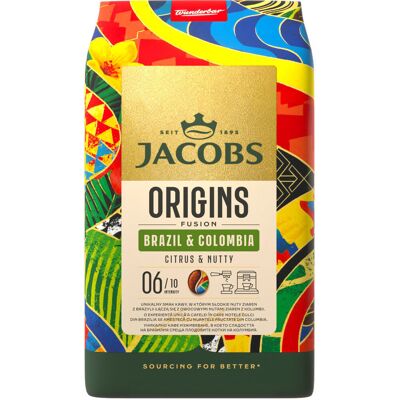 Jacobs Douwe Egberts - Origins Fusion Brasilien & Kolumbien - Kaffeebohnen Jacobs Douwe Egberts - Origins Fusion Brasilien & Kolumbien - Kaffeebohnen