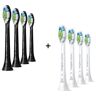 Sonicare W Optimal White HX6064/11, 4 Stück + Philips Sonicare W Optimal White HX6064/10, 4