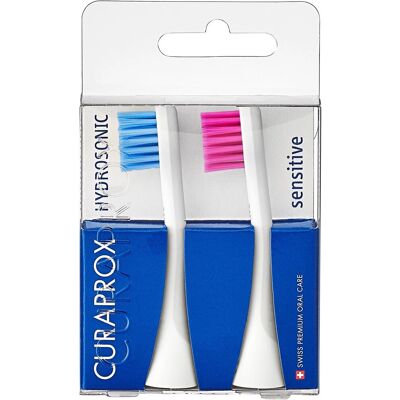 CURAPROX Hydrosonic Ersatzkopf PRO sensitive 2 Stück blau/rosa CURAPROX Hydrosonic Ersatzkopf PRO sensitive 2 Stück blau/rosa
