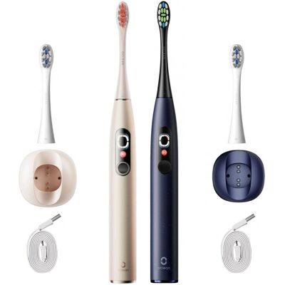 Oclean X Pro Digital Duo Set - Elektrische Zahnbürste - Blau Gold Oclean X Pro Digital Duo Set - Elektrische Zahnbürste - Blau Gold
