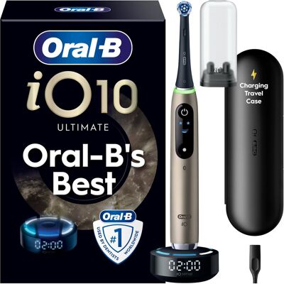 Oral-B iO10 Lunar Gold + wiederaufladbares Reiseetui Oral-B iO10 Lunar Gold + wiederaufladbares Reiseetui