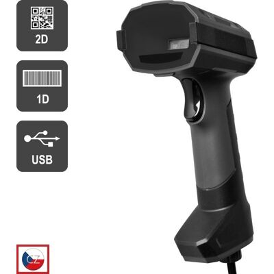 Virtuos CCD 2D-Industrieleser HT-857, USB, dunkelgrau Virtuos CCD 2D-Industrieleser HT-857, USB, dunkelgrau