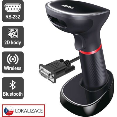 Virtuos CCD-Scanner HW-855A schwarz (2D, kabellos, inkl. Basis, RS-232) Virtuos CCD-Scanner HW-855A schwarz (2D, kabellos, inkl. Basis, RS-232)