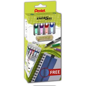PENTEL Energel BL77-6, 0,7 mm - Set mit 6 Farben und Federmäppchen PENTEL Energel BL77-6, 0,7 mm - Set mit 6 Farben und Federmäppchen
