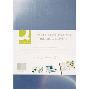 Q-Connect A4 Vorderseite, transparent - 100 Stück Packung Q-Connect A4 Vorderseite, transparent - 100 Stück Packung