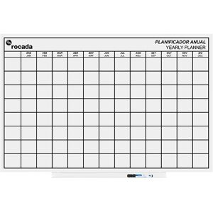 ROCADA Skin Planner 6420YP, rahmenlos, Jahresplanungskalender (EN), 115 x 75 cm, lackiert, weiß ROCADA Skin Planner 6420YP, rahmenlos, Jahresplanungskalender (EN), 115 x 75 cm, lackiert, weiß