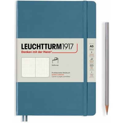 LEUCHTTURM1917 Stone Blue Softcover Medium A5 gepunktet LEUCHTTURM1917 Stone Blue Softcover Medium A5 gepunktet