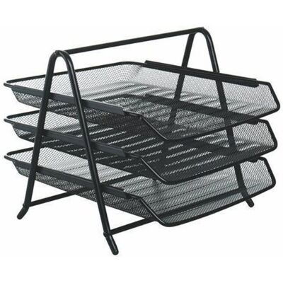 Quali Plus Schreibtisch-Organizer mit Metalldraht 3 Schubladen Quali Plus Schreibtisch-Organizer mit Metalldraht 3 Schubladen