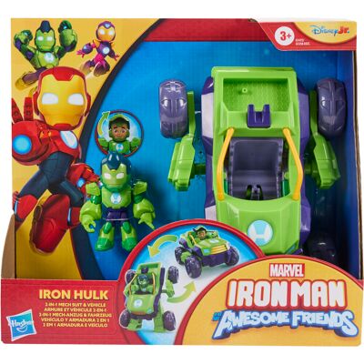 Hasbro Marvel Iron Man and His Awesome Friends Iron Hulk Mech-Vehicle 2in1 und Figur Hasbro Marvel Iron Man and His Awesome Friends Iron Hulk Mech-Vehicle 2in1 und Figur