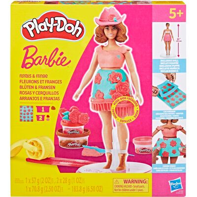 Hasbro Play-Doh Barbie Designer Blumen und Fransen Puppe mit Zubehör Hasbro Play-Doh Barbie Designer Blumen und Fransen Puppe mit Zubehör