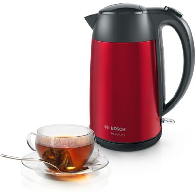 BOSCH TWK3P424 - Grau, Rot - Elektrischer Wasserkocher BOSCH TWK3P424 - Grau, Rot - Elektrischer Wasserkocher