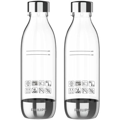 Philips Karbonisierungsflasche ADD919P2, 0,5 l (für ADD5962BK) 2 Stück Philips Karbonisierungsflasche ADD919P2, 0,5 l (für ADD5962BK) 2 Stück