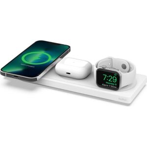 Belkin Boost Charge Pro Drahtloses 3 in 1 Ladepad mit MagSafe weiß WIZ016vfWH