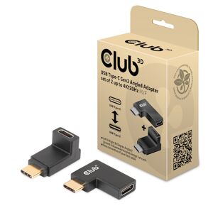 Club3D Club 3D USB-Typ-C Gen2 gewinkelte Adapter 2 Stk. bis zu 4K120Hz St./B.