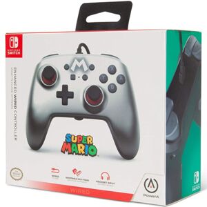 Power A Enhanced Wired Controller für Nintendo Switch - Mario Silver