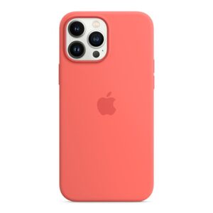 Apple Original iPhone 13 Pro Max Silikon Case mit MagSafe Pink Pomelo