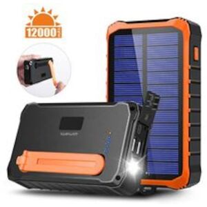 4smarts Solar Powerbank Prepper 12000mAh schwarz/ orange 456633