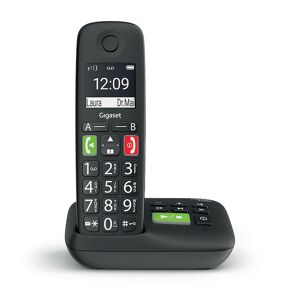 Gigaset E290A Großtastentelefon mit Anrufbeantworter schwarz
