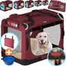 Cadoca® Hundebox Dunkelrot S 50x34x36cm