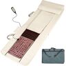 tectake Shiatsu-Massagematratze mit Jadestein-Wärmematte + Fernbedienung - beige