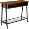 tectake Konsolentisch Tralee 100x35x80,5cm - Industrial Holz dunkel, rustikal