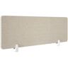 tectake Schreibtisch Trennwand Noisy mit abgerundeten Ecken - 160 x 40 cm, beige