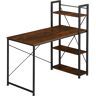 tectake Computer-Schreibtisch Hershey 122x61x120cm - Industrial Holz dunkel, rustikal