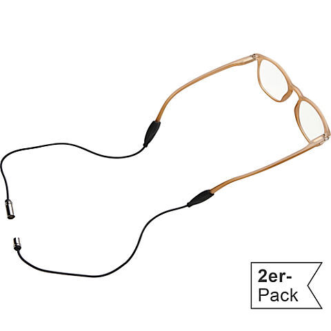 Brillenband mit Magnetverschluss im 2er-Pack  - schwarz;